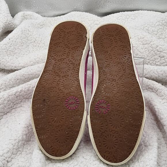 UGG Laela Sparkles Sequined & Leather Sparkly Sneakers Pink size 8 - Picture 5 of 6